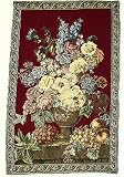Fruits and Floral Burgundy Chenille Wall Tapestry (27 x 41)