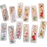 BUCILLA 45571 Plaid Counted Cross Stitch, Flowers of The Month Bookmarks