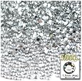 The Crafts Outlet 5000-Piece Flat Back Loose Acrylic Tiny Round Rhinestones for Nails, 1.5mm, Crystal Clear