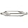 Magafor 1055 Series Cobalt Steel Combined Drill and Countersink, Uncoated (Bright) Finish, Plain Style, 60 Degrees, #6 Size, 0.5" Body Diameter