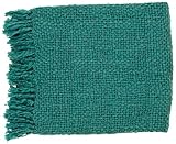 Surya Tobias Teal Throw Blanket