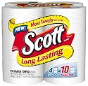 Scott Paper Towels, Long Lasting Rolls 4-Pack (Case of 4)