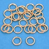 25 14K Gold Filled Split Rings Charms Connectors 6mm