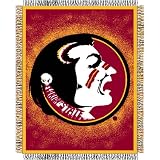 Florida State Seminoles NCAA Triple Woven Jacquard Throw (019 Focus) (48x60)