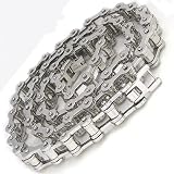 61349cE9MwL. SL160  Mens Bike Chain Necklace in 9MM Polished Stainless Steel