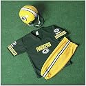 Green Bay Packers Kids/Youth Football Helmet Uniform Set
