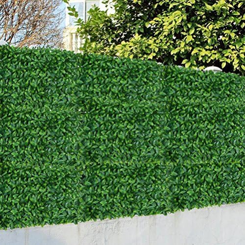 Set of Two 26" x 16" Artificial Boxwood Greenery Panels with zip ties for easy Installation!