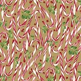 Caspari Candy Canes 9-Foot Christmas Wrapping Paper Roll