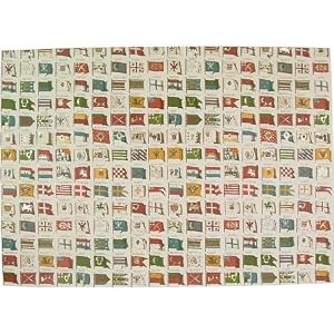 Flags Crests Banners Old European Countries Clans Poster Decoupage Gift Wrap 20 X 28"