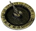 Rome RM2322 Antique Brass Birdbath Sundial