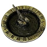 Rome RM2322 Antique Brass Birdbath Sundial by Rome Industries