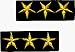 Military 3 Star General Logo - 2 FOR THE PRICE OF ONE!!! - Embroidered Iron On or Sew...