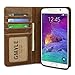 Galaxy Note 5 Case, GMYLE Book Case Vintage for Galaxy Note 5 V SM-N920 - Brown PU Leather Stand Case Cover