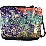 Van Gogh Irisis Design Messenger Bag - Laptop Bag - School Bag Notebook Bag - Unisex - Ideal gift for all occassions!