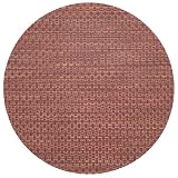 Redwood (Brick & Tan) Wipeable Charger-Center Round Placemat