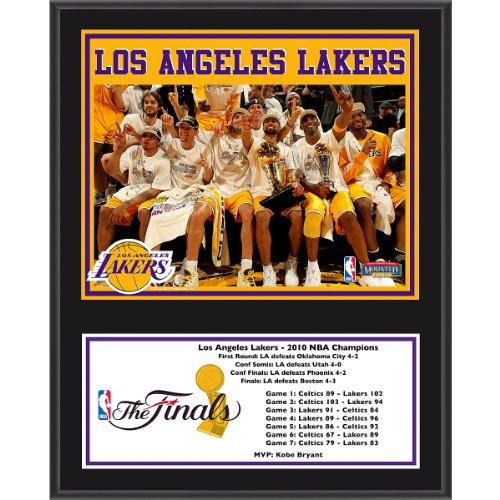 Mounted Memories Los Angeles Lakers 2010 Nba Finals Champions 12X15 Plaque
