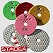 Stadea DPPD04SPRA100G1P Dry Stone Diamond Polishing Pad for Stone Granite Concrete Glass Travertine Marble Sanding Polishing with 4-Inch Grit 100