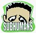 Subhumans - Logo with Head on Green - Sticker / Decal