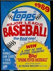 1989 Topps Baseball Cards Unopened Hobby Pack (15 cards per pack)