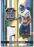 Domanick Davis 2006 Leaf Certified Materials Certified Skills Material Jersey Card #6 016/100 Houston Texans
