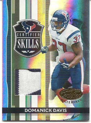 Domanick Davis 2006 Leaf Certified Materials Certified Skills Material Jersey Card #6 016/100 Houston Texans