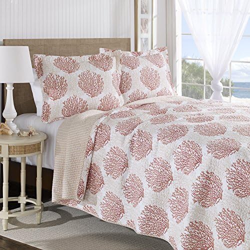 Laura Ashley Coral Coast Quilt Set, Twin by Revman International