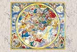 Art Poster, Celestial Sky Chart - 27.5 x 18.75