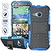 ElBolt TM 3 in 1 Bundle HTC One Mini 2 / HTC One Remix / HTC M8 Mini Armor Grenade Stand Hard Gel Case -Blue with Free Ultra-Sensitive Stylus Pen and Premium Screen Protector by ElBolt TM