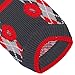 Blueberry Pet Chic Argyle All Over Dog Sweater in Charcoal and Scarlet Red, Back Length 12