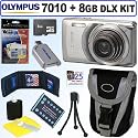 Olympus Stylus 7010 12MP Digital Camera (Silver) + 8GB Deluxe Accessory Kit