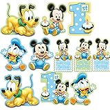 12-Piece Mickey's 1st Birthday Value Pack Cutout Decor, Blue