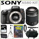 Sony Alpha A580 16.2MP HD DSLR Camera (Body Only) with Sony SAL552002 55-20 ....