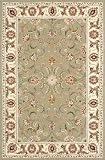 5'3 x 8' Rectangular Momeni OLDWOOW-11SAG5380 Sage Color Hand Hooked Chinese Old World Collection Rug