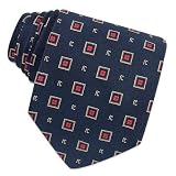 Roberto Cavalli - Roberto Cavalli Blue Logoes & Squares Woven Silk Tie