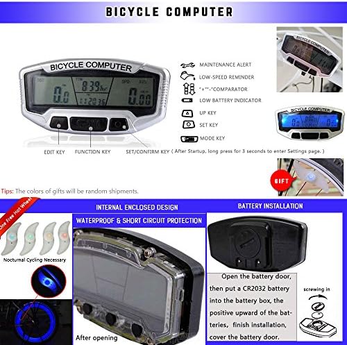 Generic Wireless LCD Bicycle Bike Speedometer Odometer Waterproof Mountain Cycling Computer Speedo