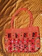 Orange-red Boho Banjara Gypsy India Sari Tapestry Handbag Purse