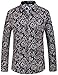 SSLR Men's Paisley Printed Long Sleeve Shirt