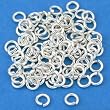 100 Silver Plated Open Jump Rings Charm Connector 4mm