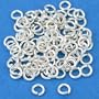4mm Open Jump Rings 21 Gauge Silver Plated (100)