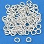 4mm Open Jump Rings 21 Gauge Silver Plated (100)