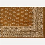 ShalinCraft Rustic Home Decor Flat Cotton Bedsheets India Wood Block Prints Twin Size (bssht610)