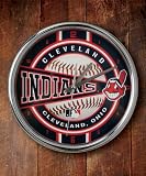 Cleveland Indians Chrome Clock
