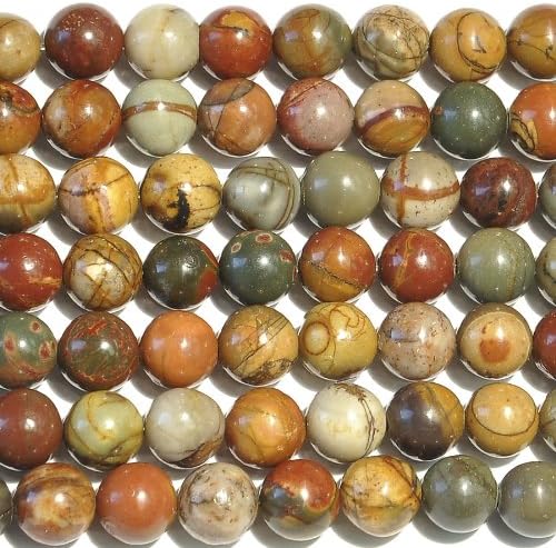 Red Creek Jasper 8mm Round Beads 8 Inch Strand