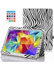 Personal Computer: MoKo Samsung Galaxy Tab S 10.5 Case - Slim Folding Cover Case for Samsung Galaxy Tab S 10.5 Inch Android Tablet, Zebra BLACK (With Smart Cover Auto Wake / Sleep) - MoKo