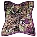 ETSYG® 32'' Silk Scarf Women's Purple Abstract Pattern Large Square Satin Headscarf Headdress