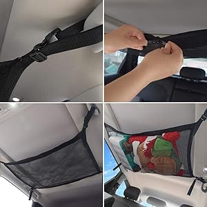 Light Ren Adjustable Elastic Heavy Duty Cargo Net Car Ceiling Mesh