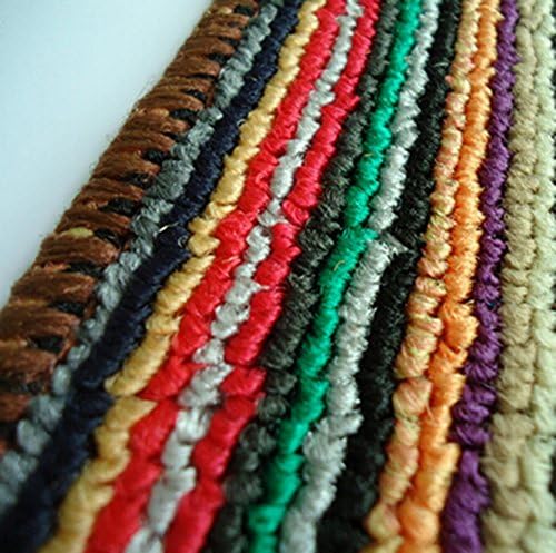Shanson Rainbow Polyester Square Doormat Entrance Hallway Mats Anti-skid Pad 37cmx57cm