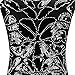Urmine Women's 1920's Gatsby Party Evening Ball Beaded Fringed Flapper Dress (L, Black-ur01)
