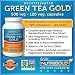 NutriGold Green Tea GOLD, 500 mg, 120 Vegetarian Capsules - Decaffeinated Green Tea Extract Fat Burner Supplement for Weight-loss (98% Polyphenols, 50% EGCG)