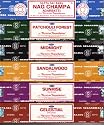 Set of 6 Incense Nag Champa Sunrise Sandalwood Midnight Patchouli Celesteal By Satya
